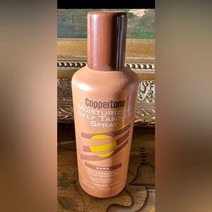 Vintage Hard To Find coppertone moisturzing self tanner spray Dark RARE